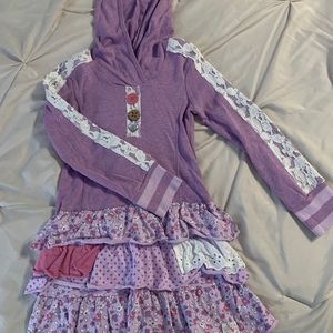 Naartjie kids hooded ruffle dress